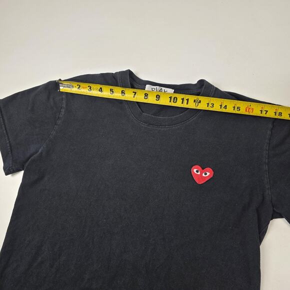 Comme des Garcons Play Shirt Mens Small Black Red Heart Made in Japan AZ-T214 - Picture 6 of 10